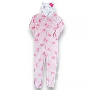 Hello Kitty One-Piece Fleece Pajamas Size Medium Women's